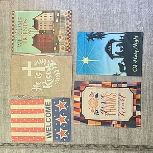 Collection of Holiday Garden Flags, variety pack